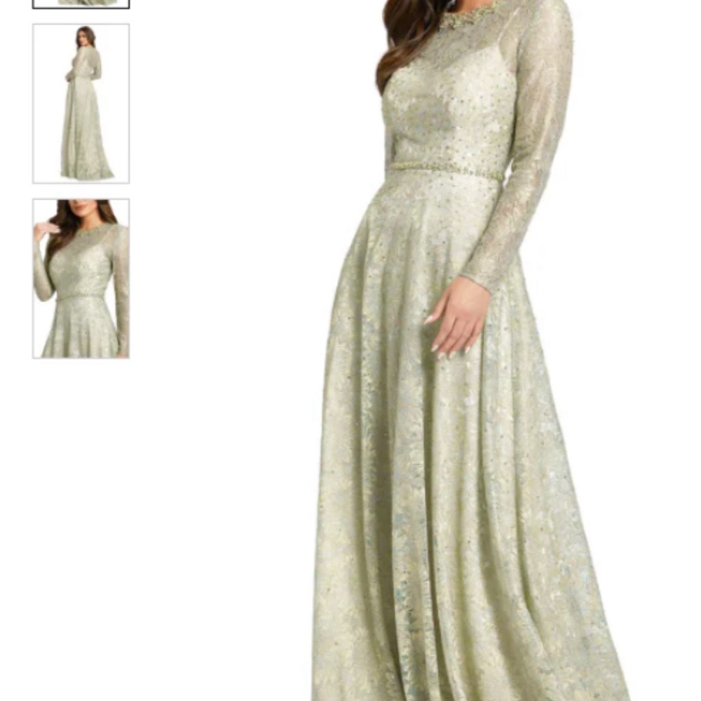 Mac Douggal Floral Lace Jewel Evening Dress